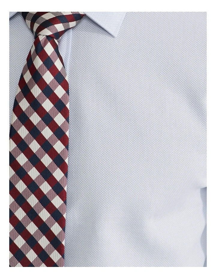 Beckton Slim Fit Dobby Shirt in Blue image 6