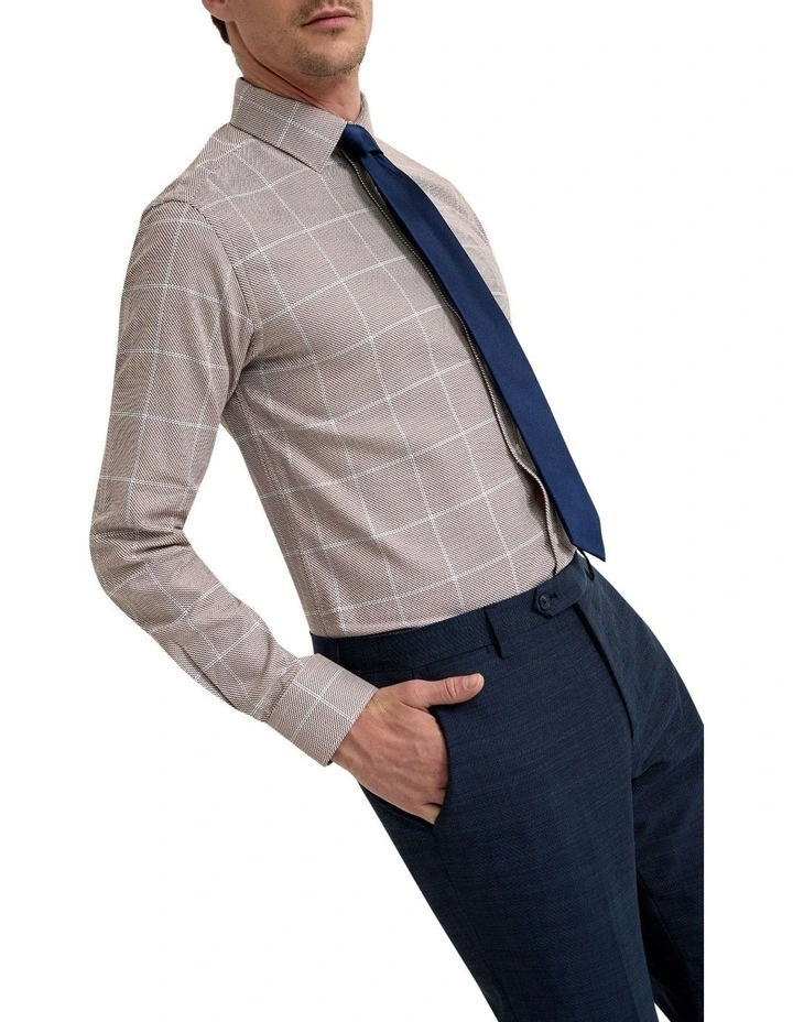 Beckton Luxury Check Shirt in Brown image 4