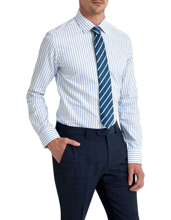 Beckton Stripe Dobby Shirt in Sky image 2