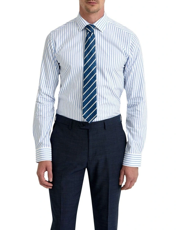 Beckton Stripe Dobby Shirt in Sky image 5