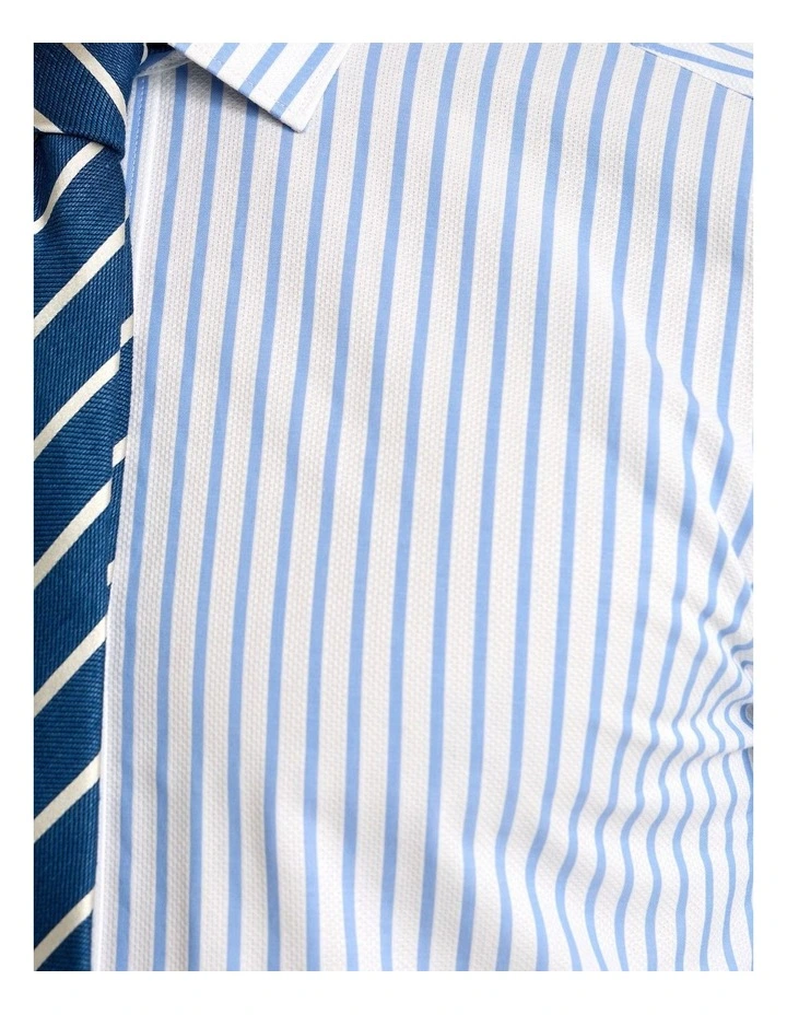 Beckton Stripe Dobby Shirt in Sky image 6