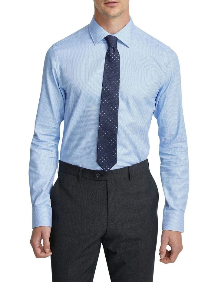 Beckton Mini Check Shirt in Blue image 1