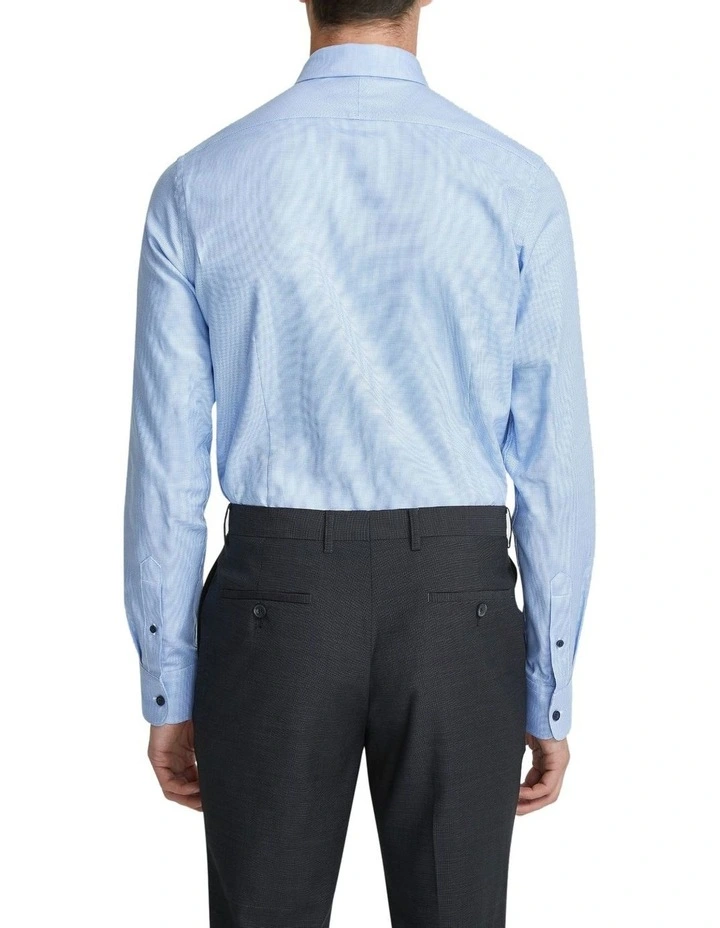 Beckton Mini Check Shirt in Blue image 3