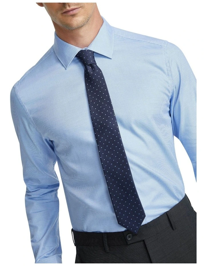 Beckton Mini Check Shirt in Blue image 4