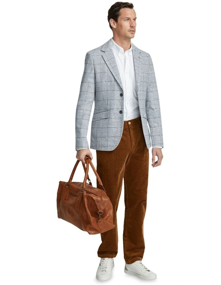 Blake Wool Blend Check Blazer in Grey image 1