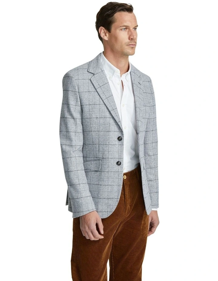 Blake Wool Blend Check Blazer in Grey image 2