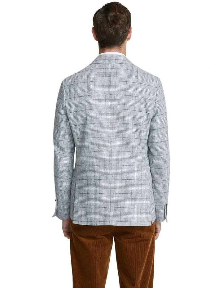 Blake Wool Blend Check Blazer in Grey image 3