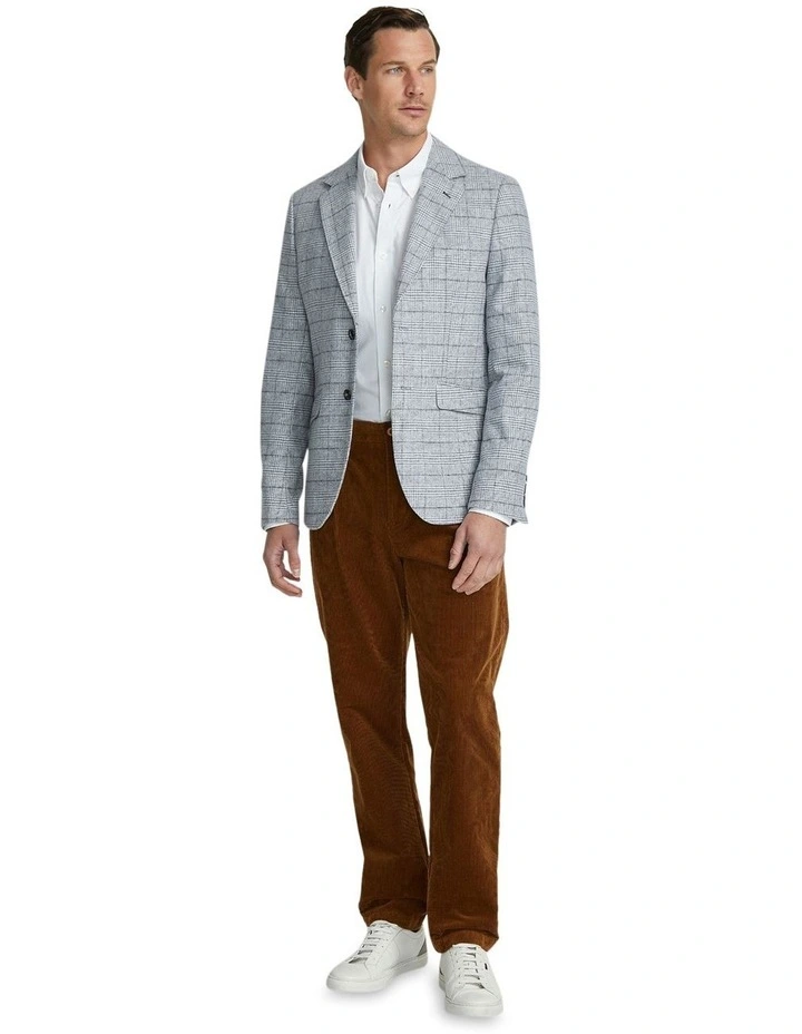 Blake Wool Blend Check Blazer in Grey image 5
