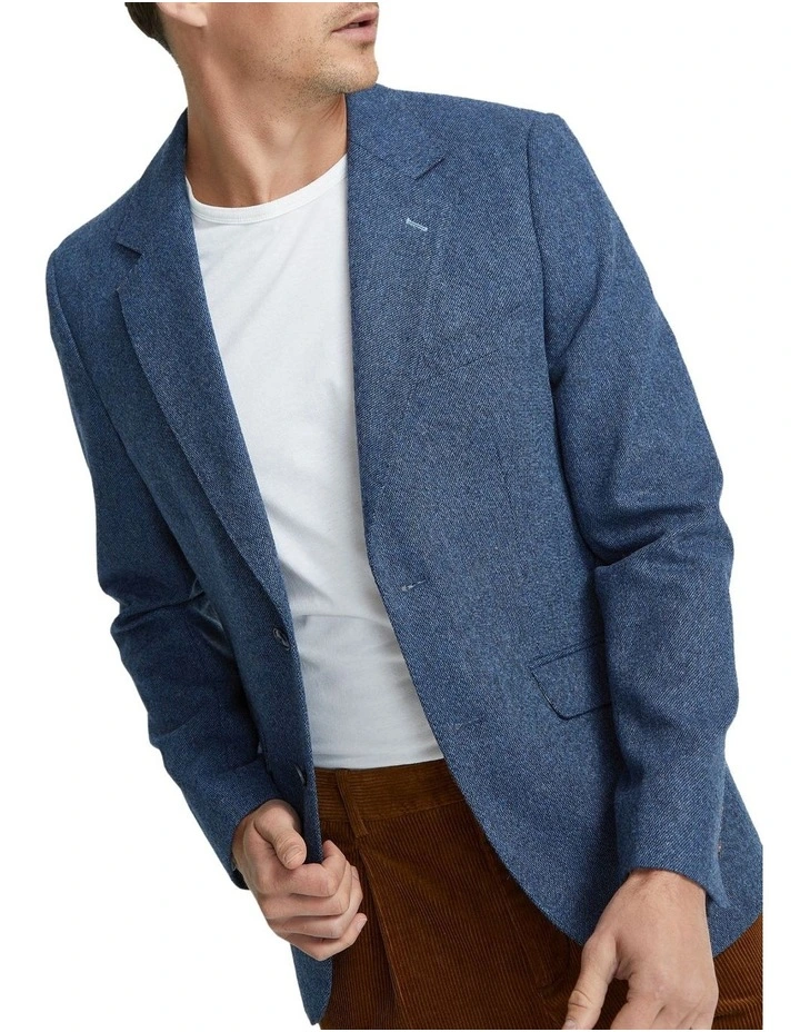 Blake Wool Rich Blazer in Blue image 4