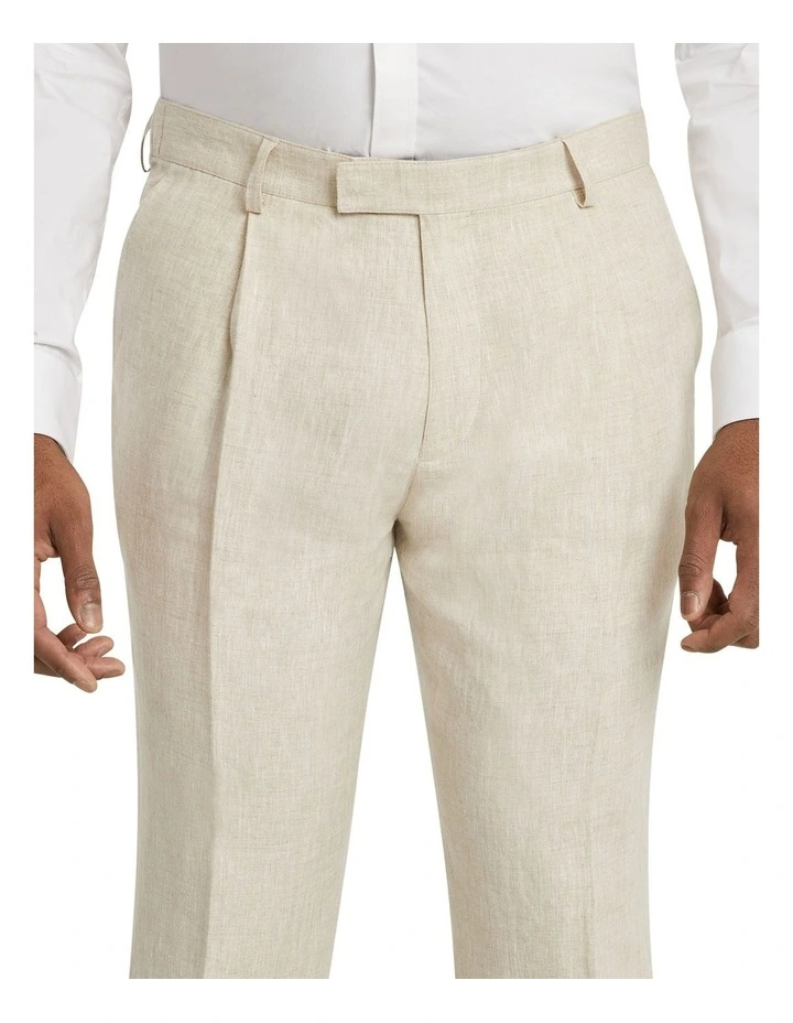 Hemsworth Linen Slim Pant in Natural image 3
