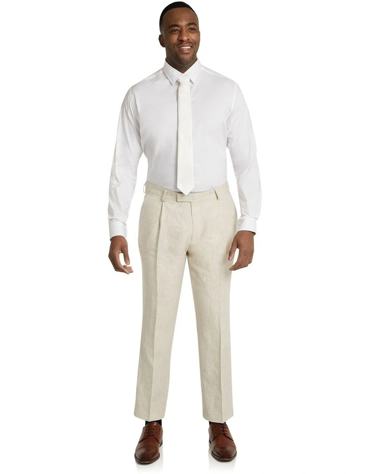 Hemsworth Linen Slim Pant in Natural image 4