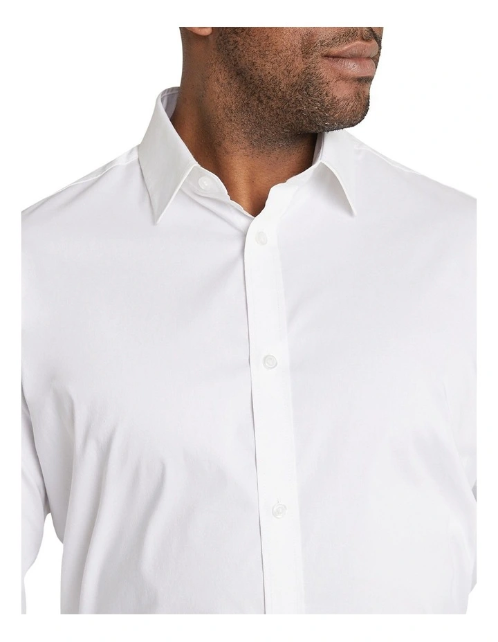 Freemon Stretch Dress Shirt in White image 3