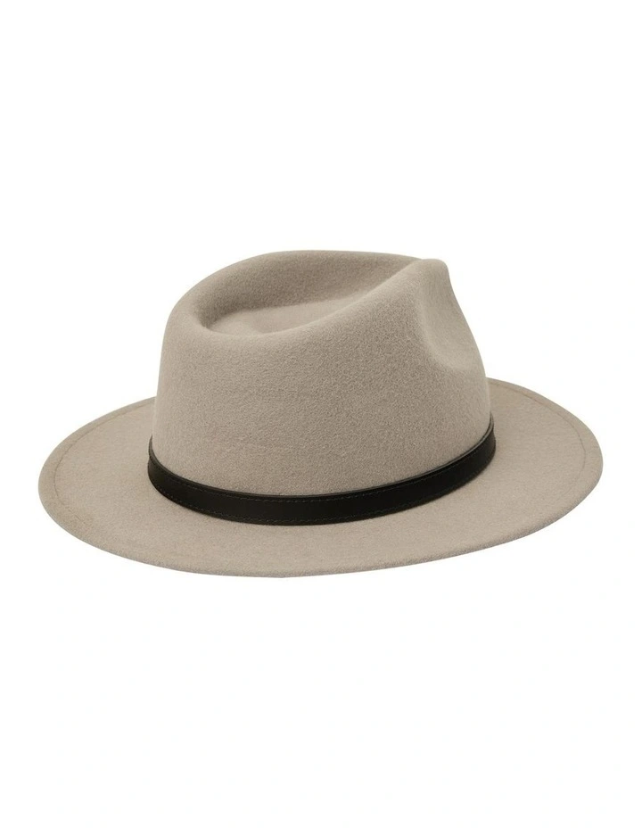 Wool Felt Fedora Hat in Smoke image 2
