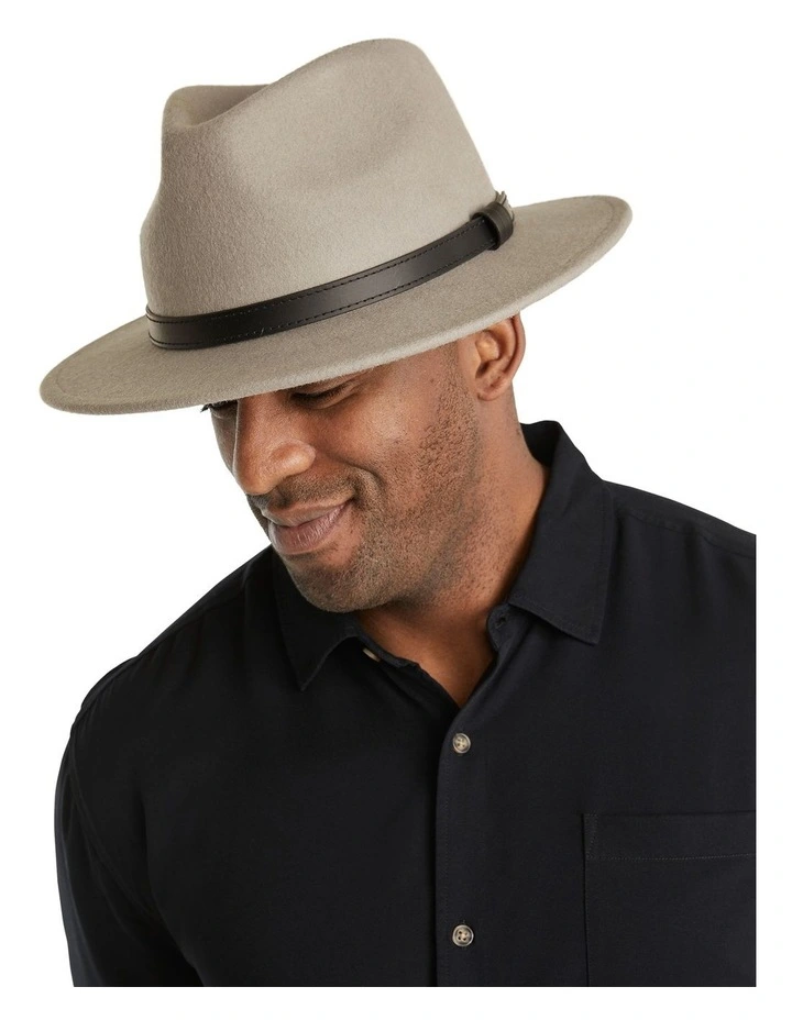 Wool Felt Fedora Hat in Smoke image 4