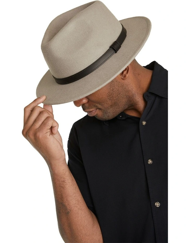 Wool Felt Fedora Hat in Smoke image 5