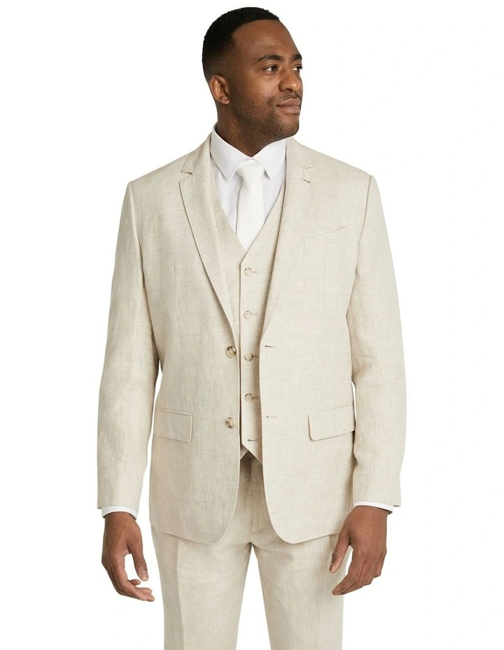 Hemsworth Linen Suit Jacket in Natural image 1