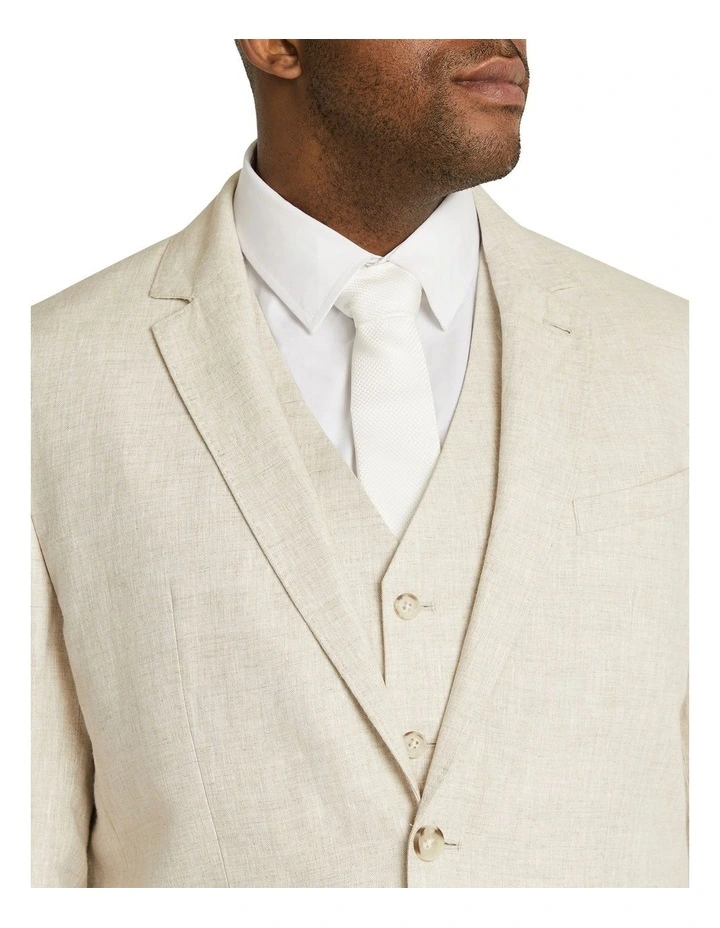 Hemsworth Linen Suit Jacket in Natural image 3