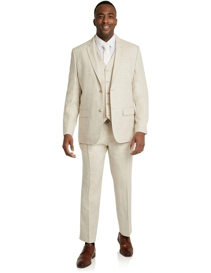 Hemsworth Linen Suit Jacket in Natural image 5