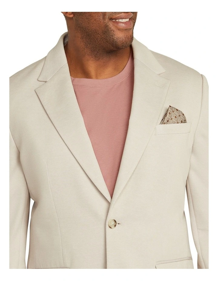 Charles Knit Stretch Blazer in Almond image 3