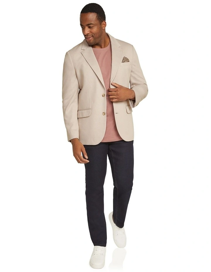 Charles Knit Stretch Blazer in Almond image 6