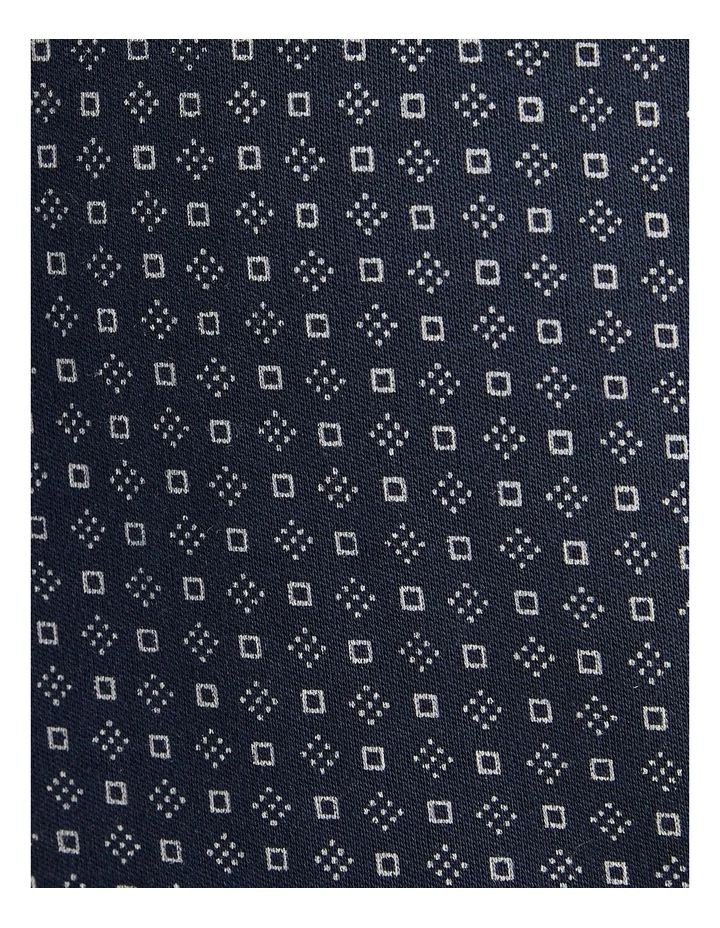 Bedford Print Polo Shirt in Navy image 5