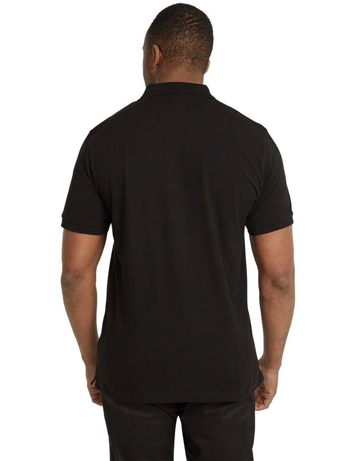 Huxlie Splice Polo Shirt in Black image 2