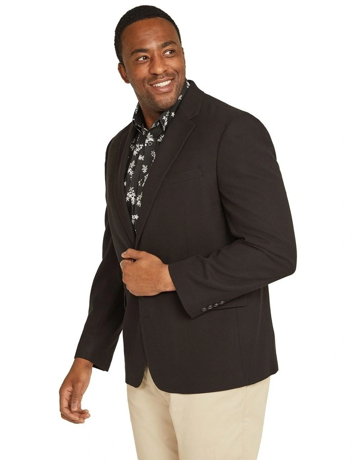 Rafferty Textured Blazer in Black image 2