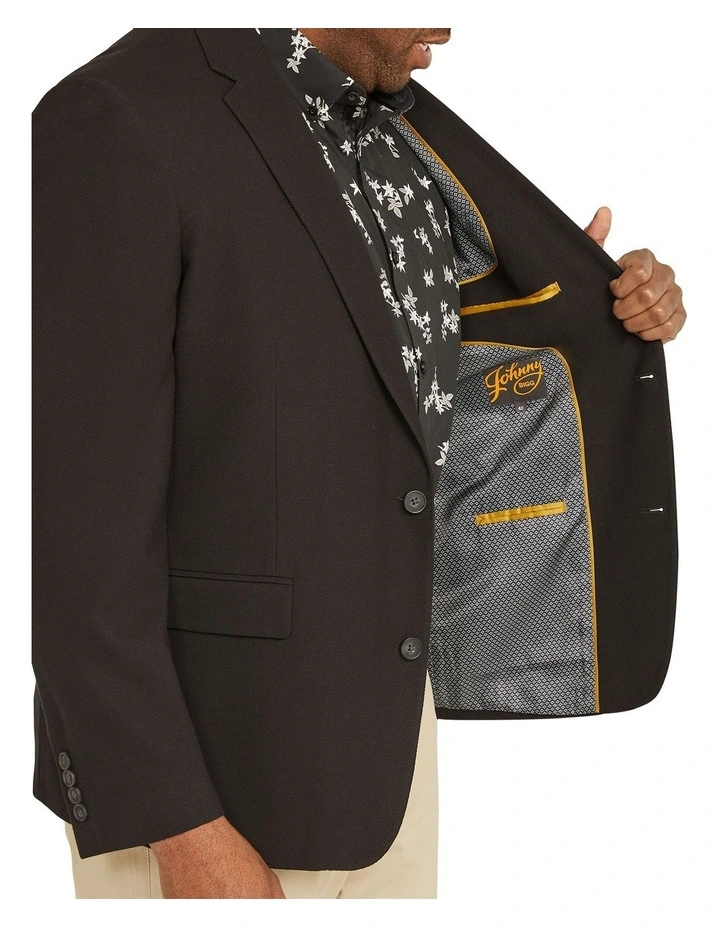 Rafferty Textured Blazer in Black image 5