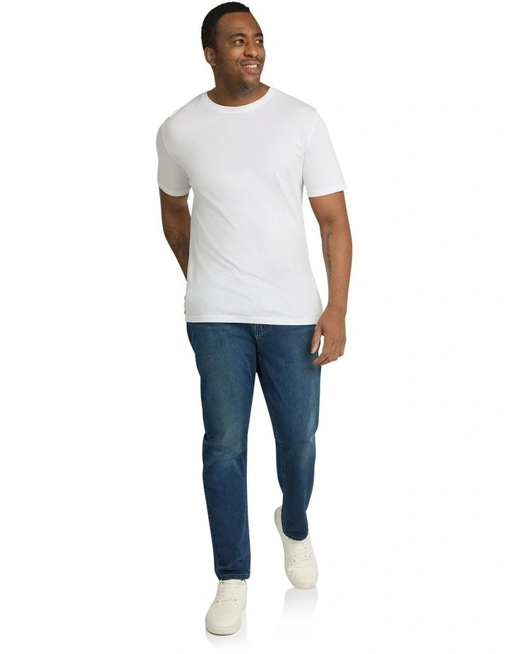 Carl Tapered Knit Denim Jeans in Dark Wash image 4