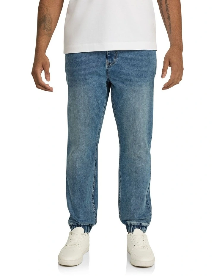 Jai Denim Jogger in Mid Wash image 1