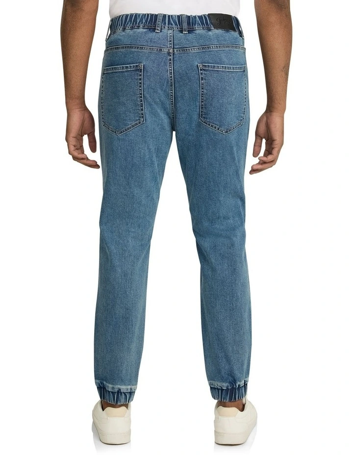 Jai Denim Jogger in Mid Wash image 2