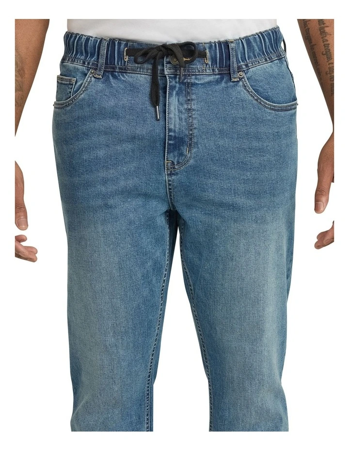 Jai Denim Jogger in Mid Wash image 3