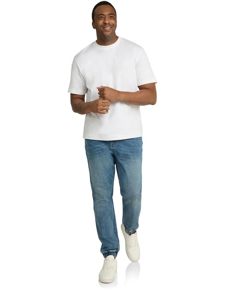 Jai Denim Jogger in Mid Wash image 4