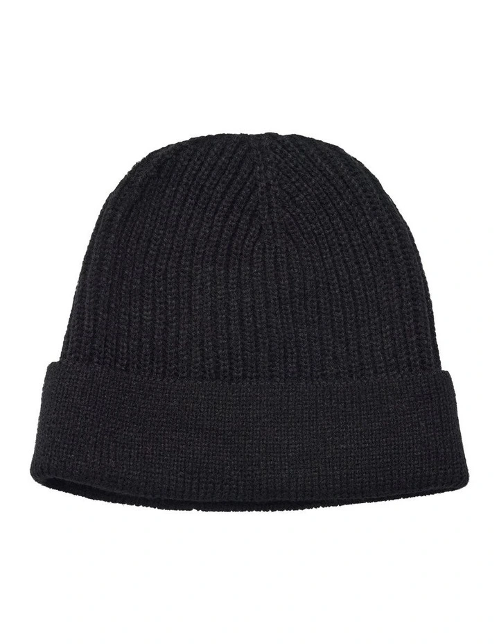 Knit Beanie in Black image 1