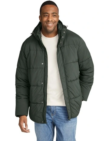 Marsden Puffer Jacket in Dark Green