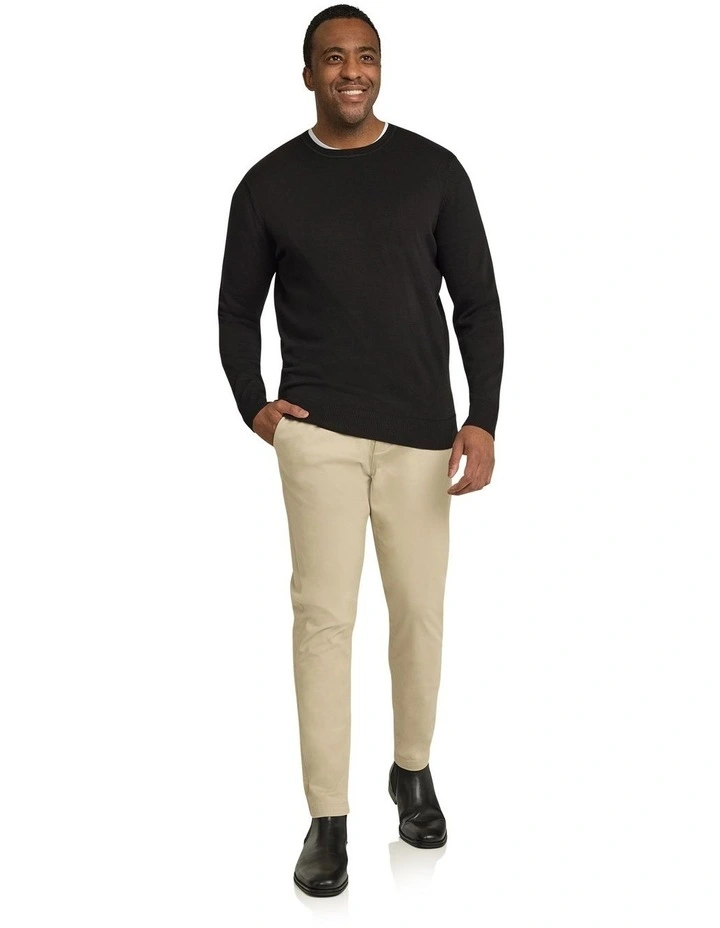 Essential Crew Neck Sweater in Black image 4