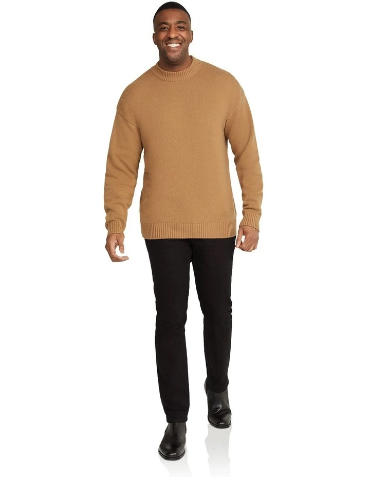 Trawler Crew Sweater in Camel image 4