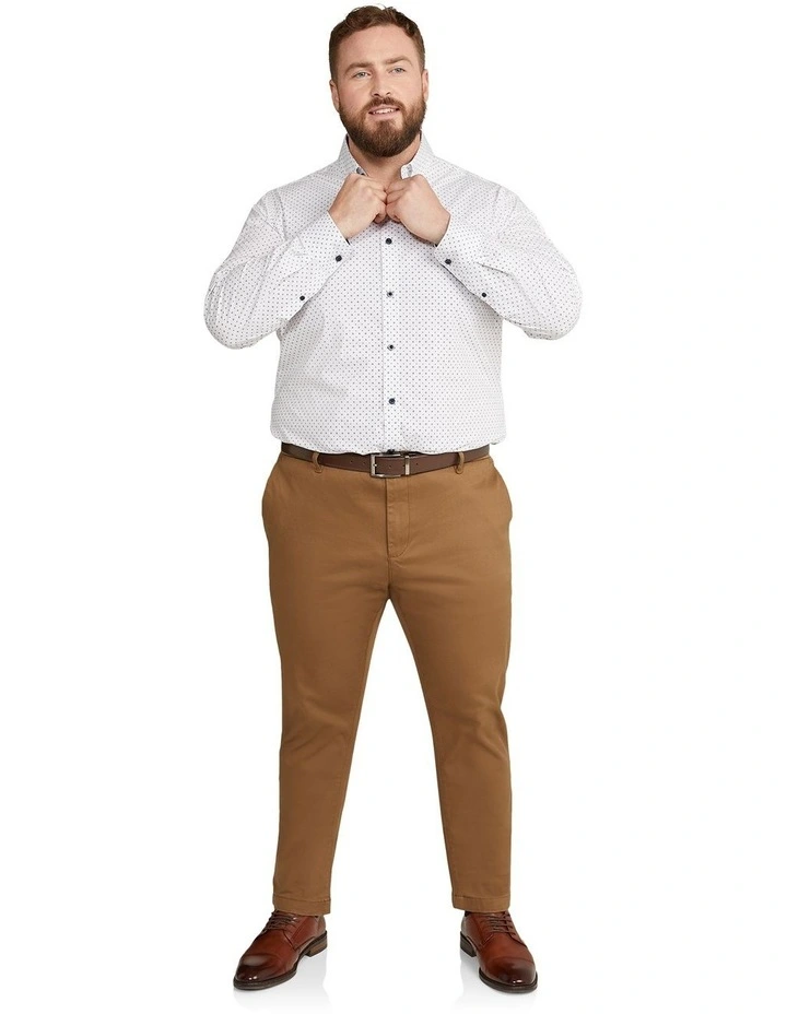 Hudson Stretch Print Shirt in White image 4
