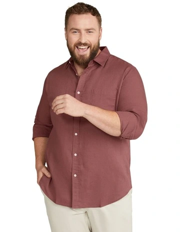 Anders Linen Shirt in Plum
