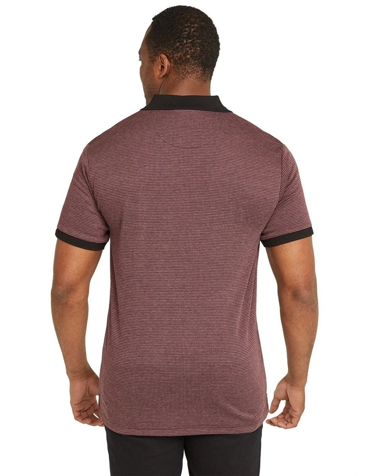 Bennett Jacquard Polo in Pink image 2