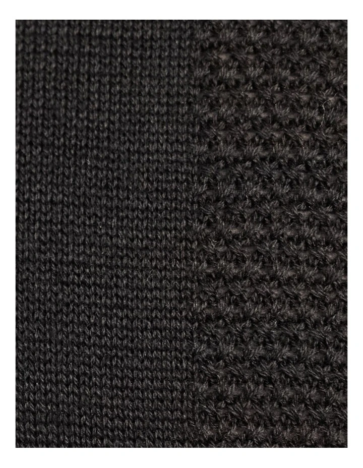 Lloyd Knitted Polo Shirt in Black image 5
