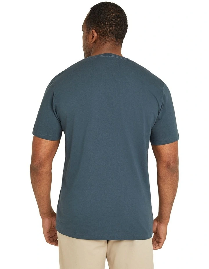 Essential Crew Neck Tee in Peacock image 2