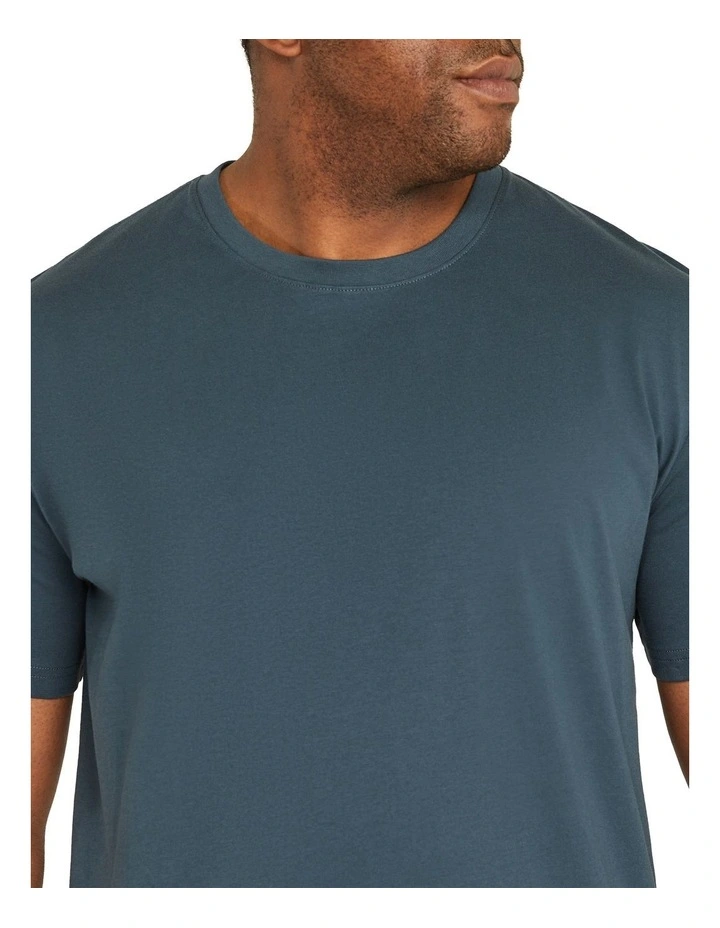 Essential Crew Neck Tee in Peacock image 3