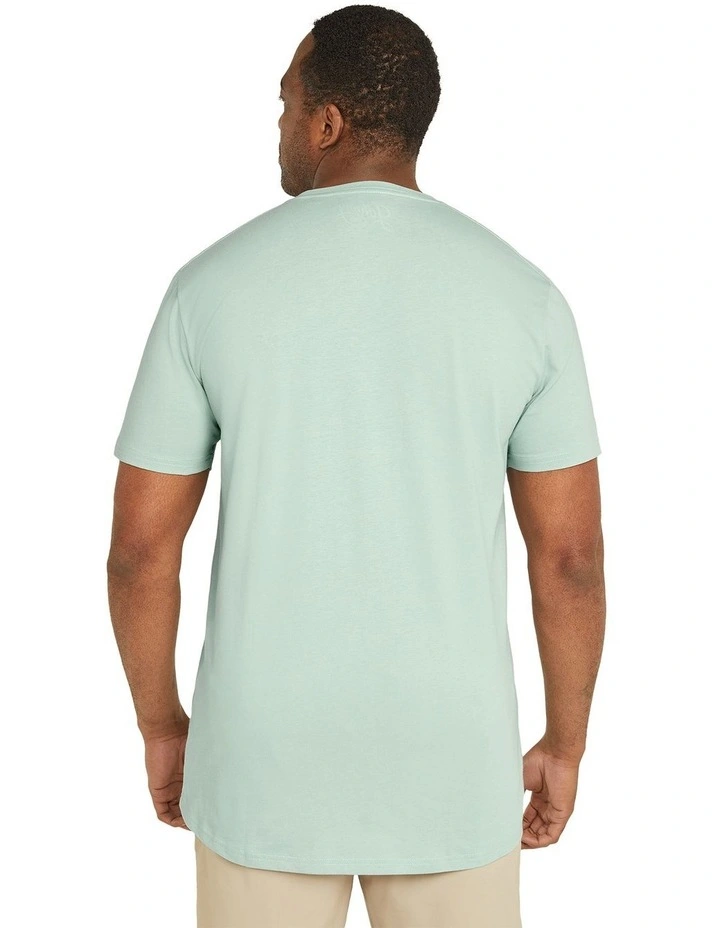 Essential Longline Scoop Tee in Mint image 2