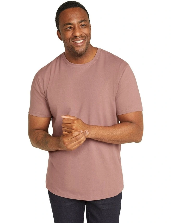 Essential Crew Neck Tee in Rose image 1