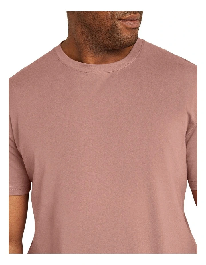 Essential Crew Neck Tee in Rose image 3