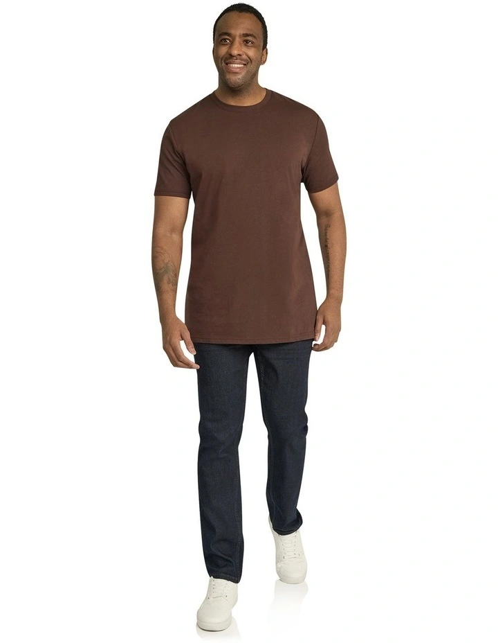 Essential Longline Scoop Tee in Chocolate image 4