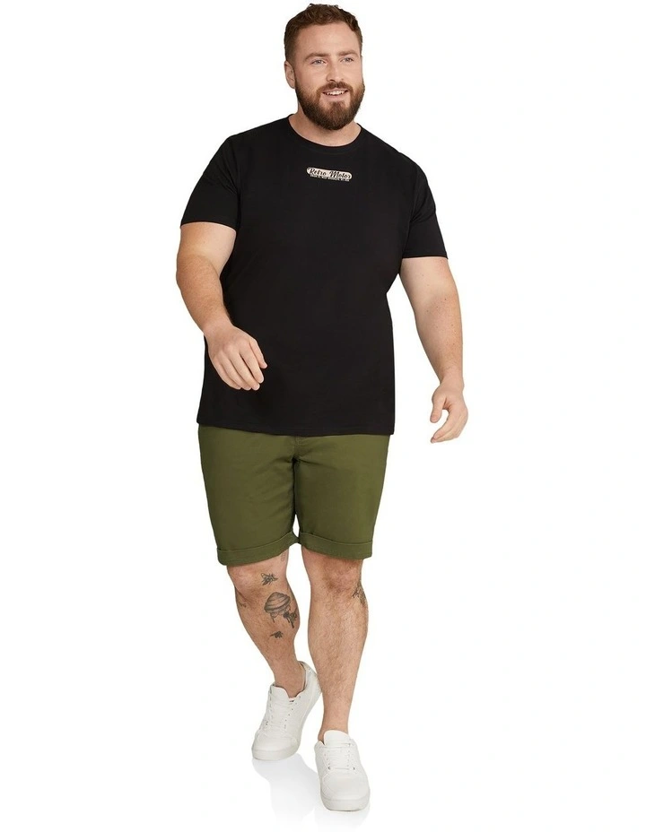 Retro Motor Crew Neck Tee in Black image 4