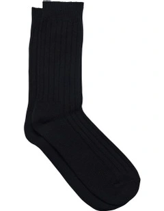 Winter Rib Socks in Black