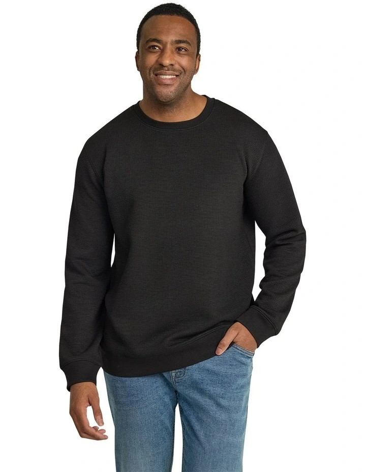 Joseph Jacquard Crew Sweat in Black image 1
